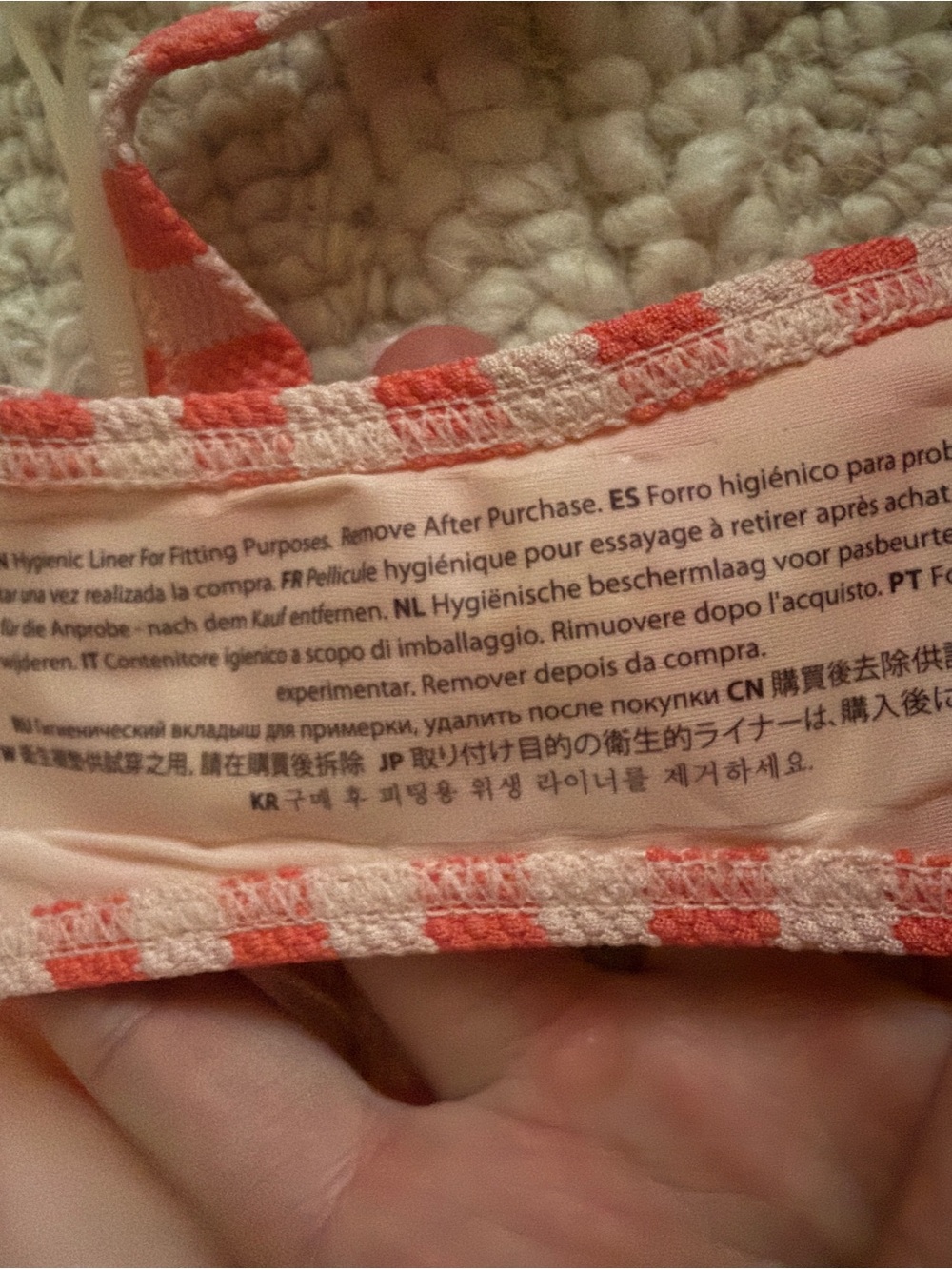 Forever 21 Coral and Light Pink Striped Bikini Bottoms - Picture 4 of 4
